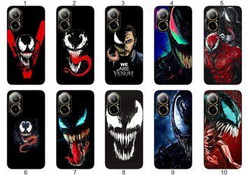 Силіконовий чохол Venom Веном для Realme C67 4G драматичний контраст і захист &mdash; чохол з принтом для смартфона
