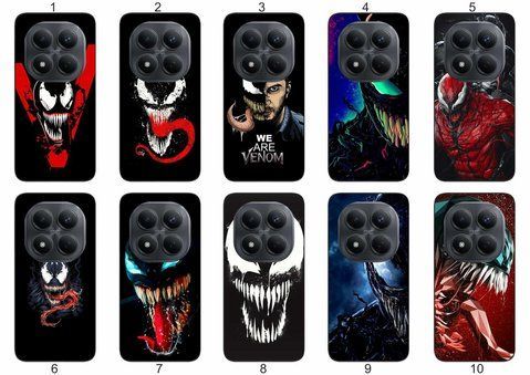 Силіконовий чохол Venom Веном для Xiaomi Redmi Note 15 Pro+ 5G драматичний контраст і захист &mdash; чохол з принтом для смартфона