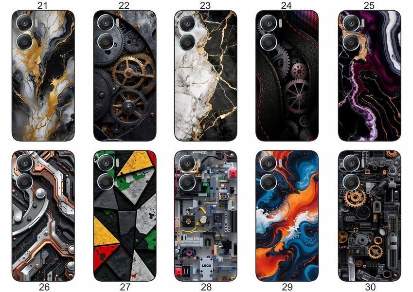 Силіконовий чохол Текстури для Motorola G06 естетика мармуру та яскраві акценти &mdash; чохол з принтом для смартфона