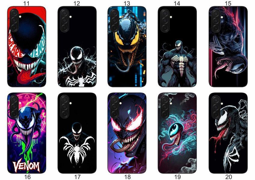 Силіконовий чохол Venom Веном для Samsung Galaxy A37 драматичний контраст і захист &mdash; чохол з принтом для смартфона