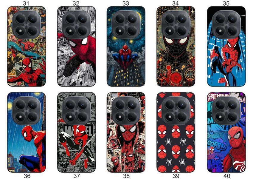 Силіконовий чохол Spider Man Людина-павук для Xiaomi Redmi Note 15 Pro 5G комікс стиль і захист &mdash; чохол з принтом для смартфона