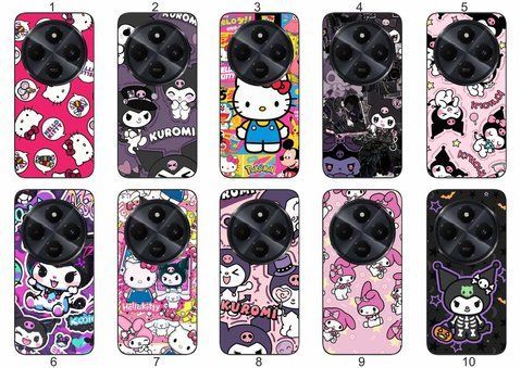 Силіконовий чохол Куромі Kuromi Hello Kitty для Xiaomi Poco C75 мила естетика з зухвалим акцентом &mdash; чохол з принтом для смартфона
