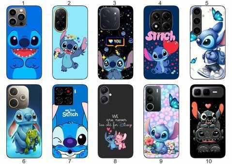 Силіконовий чохол Stitch Стіч для Samsung Xiaomi iPhone Realme Vivo ZTE Oppo Motorola Nokia Tecno Infinix Poco &mdash; чохол з принтом для смартфона