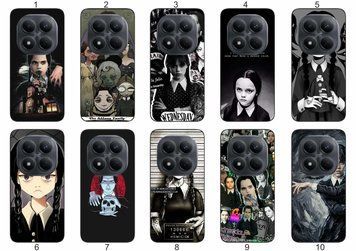 Силіконовий чохол Wednesday Addams Венздей для Xiaomi Redmi Note 15 Pro 5G темна естетика та мінімалізм &mdash; чохол з принтом для смартфона