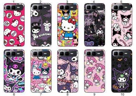 Силіконовий чохол Куромі Kuromi Hello Kitty для Infinix Smart 10 Plus (X6725B) мила естетика з зухвалим акцентом &mdash; чохол з принтом для смартфона