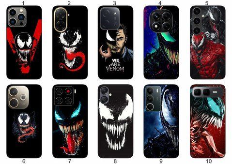 Силіконовий чохол Venom Веном для Samsung Xiaomi iPhone Realme Vivo ZTE Oppo Motorola Nokia Tecno Infinix Poco &mdash; чохол з принтом для смартфона