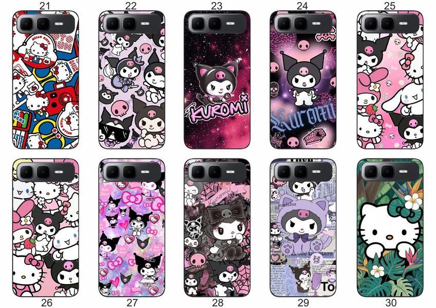 Силіконовий чохол Куромі Kuromi Hello Kitty для Infinix Smart 10 Plus (X6725B) мила естетика з зухвалим акцентом &mdash; чохол з принтом для смартфона