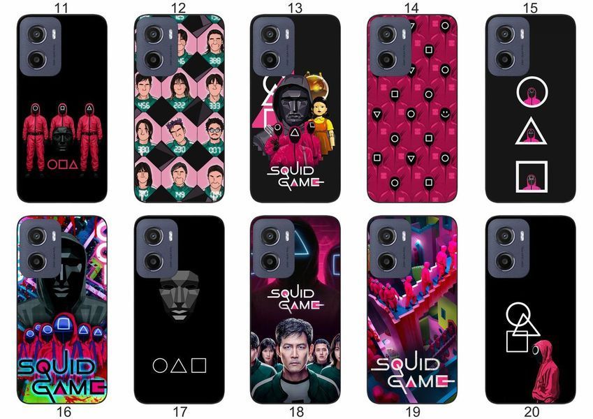 Силіконовий чохол Squid Game Гра в кальмара для Motorola Moto G05 трендовий принт і захист &mdash; чохол з принтом для смартфона