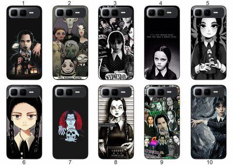 Силіконовий чохол Wednesday Addams Венздей для Infinix Smart 10 Plus (X6725B) темна естетика та мінімалізм &mdash; чохол з принтом для смартфона