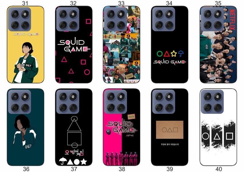 Силіконовий чохол Squid Game Гра в кальмара для Motorola Edge 60 Fusion трендовий принт і захист &mdash; чохол з принтом для смартфона