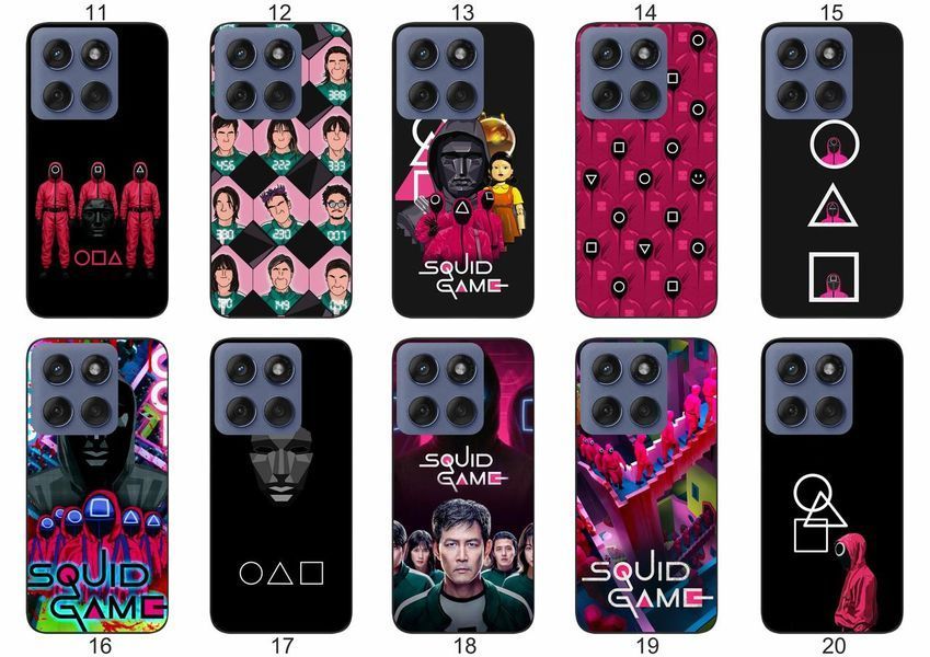 Силіконовий чохол Squid Game Гра в кальмара для Motorola Edge 60 Fusion трендовий принт і захист &mdash; чохол з принтом для смартфона