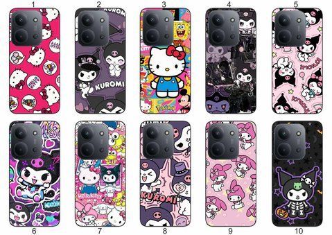 Силіконовий чохол Куромі Kuromi Hello Kitty для Xiaomi Poco C85 мила естетика з зухвалим акцентом &mdash; чохол з принтом для смартфона