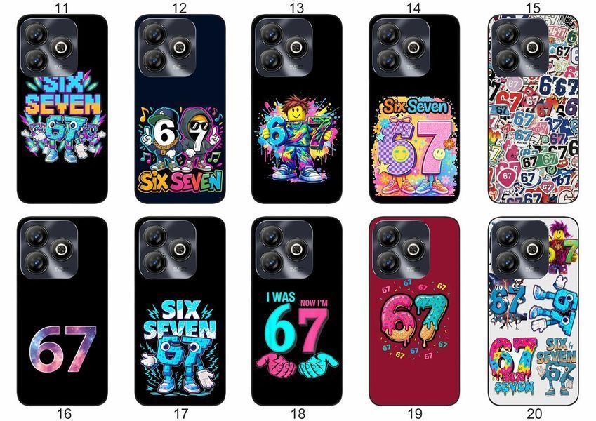 Силіконовий чохол 6-7 Шість Сім Six-Seven для ZTE Blade A75 4G мемний дизайн &mdash; чохол з принтом для смартфона