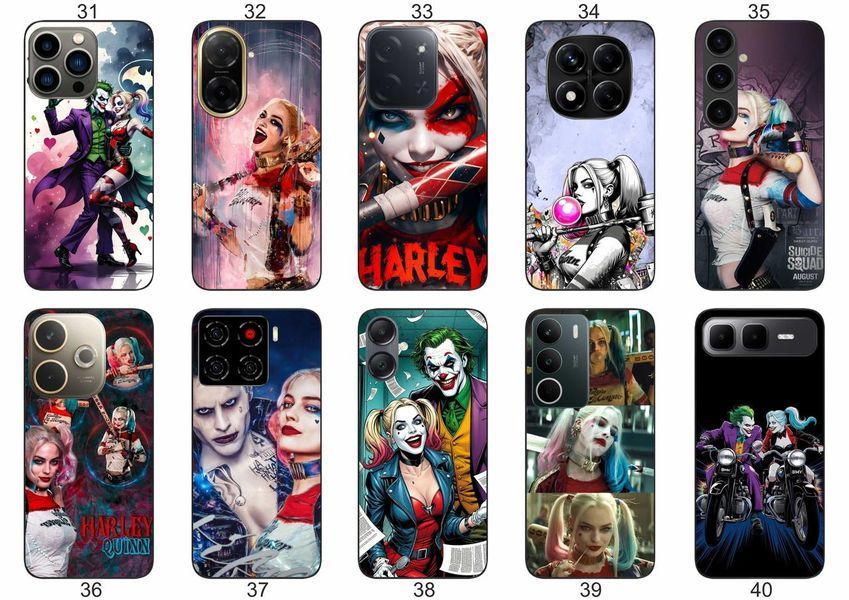 Силіконовий чохол Joker Джокер Harley Quinn Харлі Квін для Samsung Xiaomi iPhone Realme Vivo ZTE Oppo Motorola Nokia Tecno Infinix &mdash; чохол з принтом для смартфона