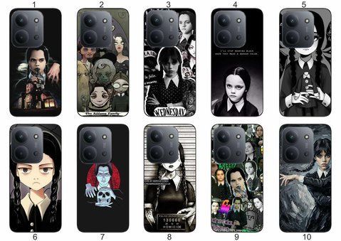 Силіконовий чохол Wednesday Addams Венздей для Xiaomi Poco C85 темна естетика та мінімалізм &mdash; чохол з принтом для смартфона