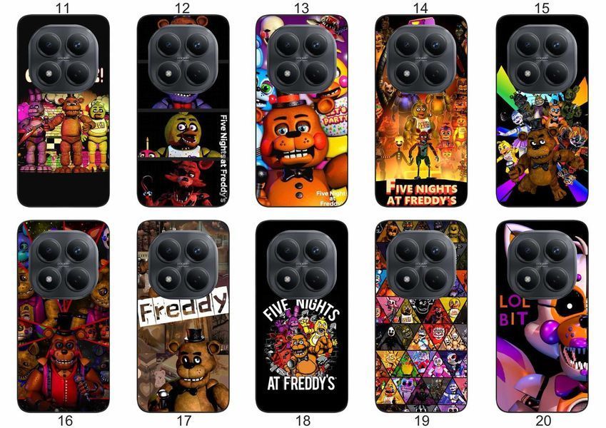 Силіконовий чохол Freddy FNAF Фредді Фазбер для Xiaomi Redmi Note 15 Pro 5G атмосферний принт і захист &mdash; чохол з принтом для смартфона