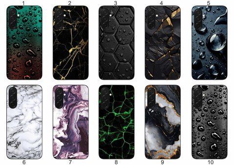 Силіконовий чохол Текстури для Samsung Galaxy A37 естетика мармуру та яскраві акценти &mdash; чохол з принтом для смартфона