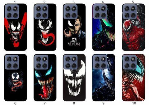 Силіконовий чохол Venom Веном для Motorola Edge 60 Fusion драматичний контраст і захист &mdash; чохол з принтом для смартфона