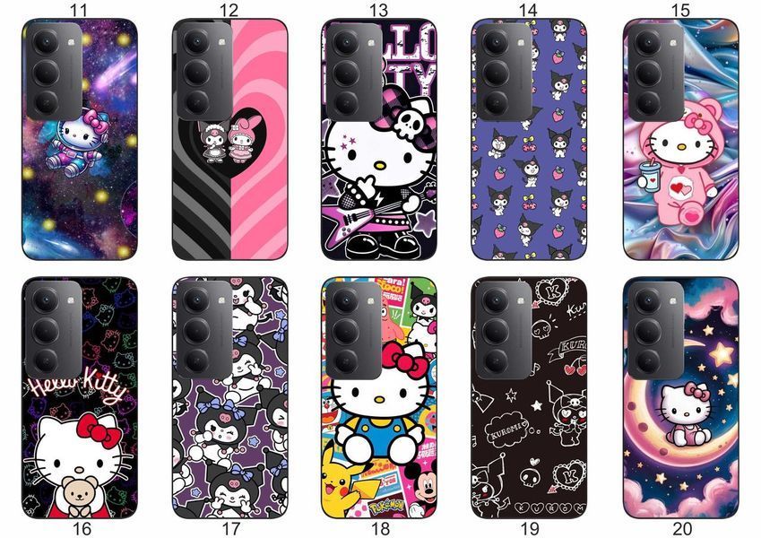 Силіконовий чохол Куромі Kuromi Hello Kitty для Xiaomi Redmi 15 мила естетика з зухвалим акцентом &mdash; чохол з принтом для смартфона