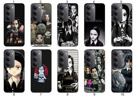 Силіконовий чохол Wednesday Addams Венздей для Xiaomi Redmi 15 темна естетика та мінімалізм &mdash; чохол з принтом для смартфона