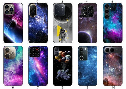Силіконовий чохол Космос для Samsung Xiaomi iPhone Realme Vivo ZTE Oppo Motorola Nokia Tecno Infinix Poco &mdash; чохол з принтом для смартфона