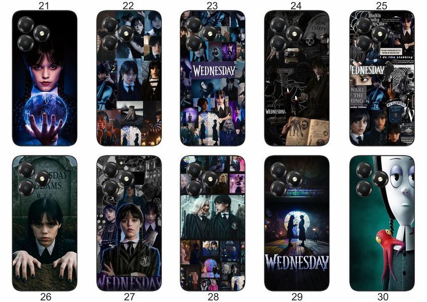 Силіконовий чохол Wednesday Addams Венздей для ZTE Blade A36 темна естетика та мінімалізм &mdash; чохол з принтом для смартфона