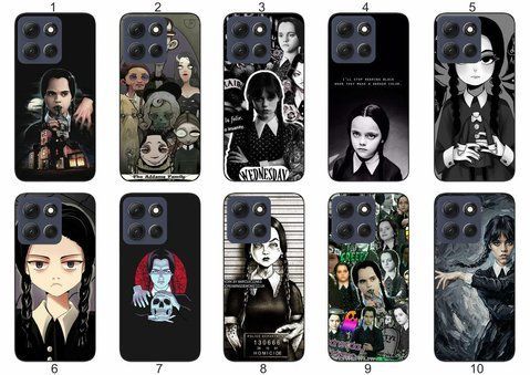 Силіконовий чохол Wednesday Addams Венздей для Motorola G86 5G темна естетика та мінімалізм &mdash; чохол з принтом для смартфона