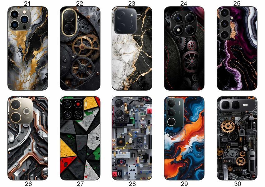 Силіконовий чохол Текстури для Samsung Xiaomi iPhone Realme Vivo ZTE Oppo Motorola Nokia Tecno Infinix Poco естетика мармуру &mdash; чохол з принтом для смартфона
