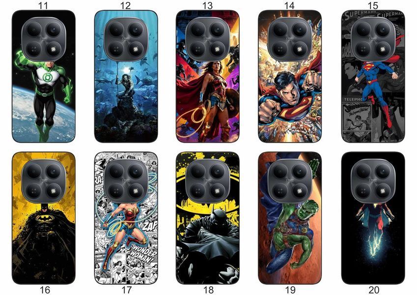 Силіконовий чохол DC Comics для Xiaomi Redmi Note 15 4G / 5G супергеройська естетика &mdash; чохол з принтом для смартфона