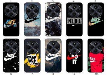 Силіконовий чохол бампер Nike Найк для Xiaomi Redmi 14C лаконічно та динамічно &mdash; чохол з принтом для смартфона