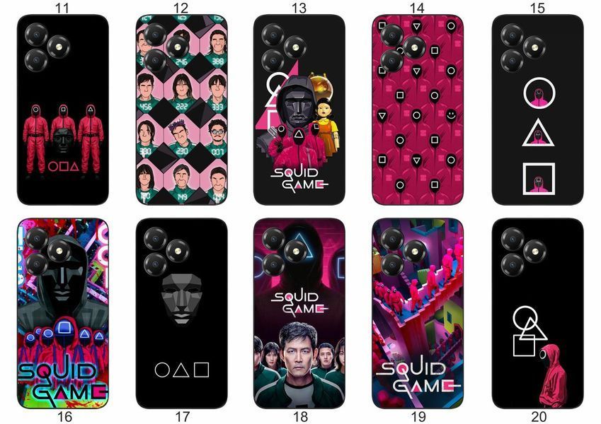 Силіконовий чохол Squid Game Гра в кальмара для ZTE Blade A36 трендовий принт і захист &mdash; чохол з принтом для смартфона