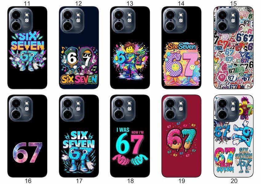 Силіконовий чохол 6-7 Шість Сім Six-Seven для Infinix Smart 9 4G мемний дизайн &mdash; чохол з принтом для смартфона