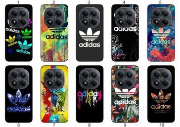 Силіконовий чохол у спортивному стилі Adidas Адідас для Xiaomi Redmi Note 15 Pro 4G лаконічно та динамічно &mdash; чохол з принтом для смартфона