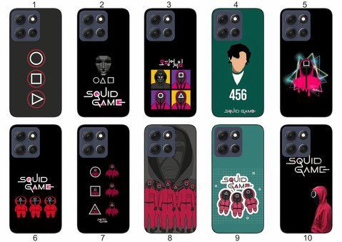 Силіконовий чохол Squid Game Гра в кальмара для Motorola G86 5G трендовий принт і захист &mdash; чохол з принтом для смартфона