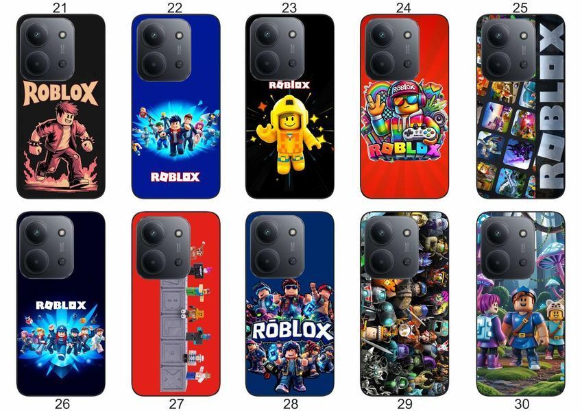 Силіконовий чохол Roblox Роблокс для Xiaomi Poco C85 ігровий принт і захист &mdash; чохол з принтом для смартфона