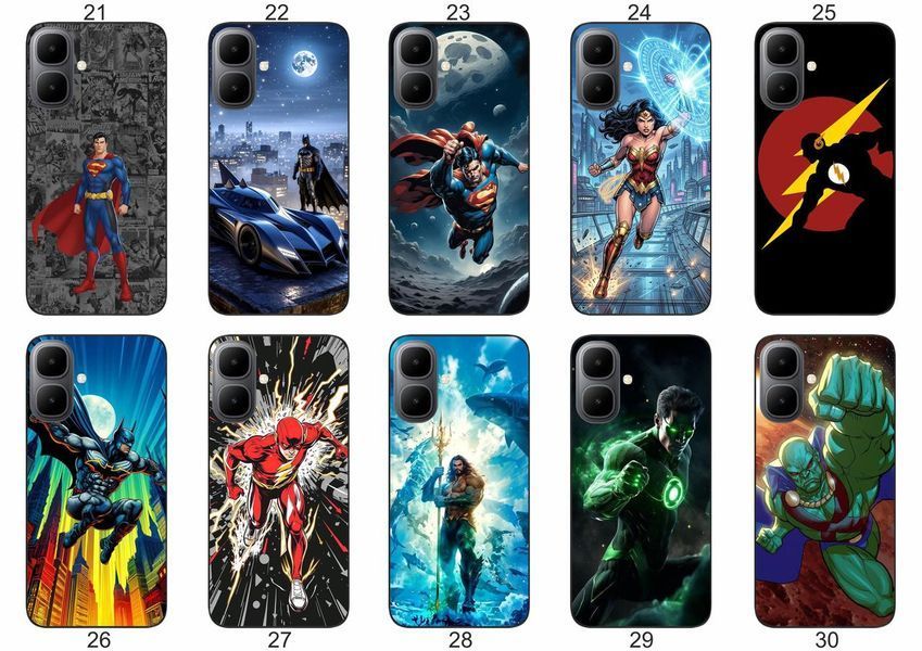 Силіконовий чохол DC Comics для Infinix Smart 10 (X6725) супергеройська естетика &mdash; чохол з принтом для смартфона