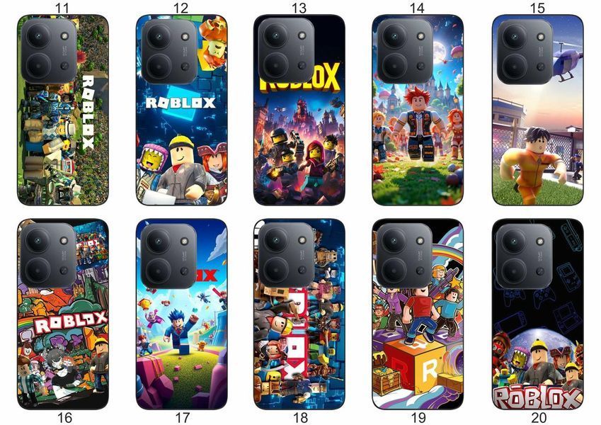 Силіконовий чохол Roblox Роблокс для Xiaomi Poco C85 ігровий принт і захист &mdash; чохол з принтом для смартфона