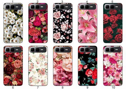 Силіконовий чохол Квіти для Infinix Smart 10 Plus (X6725B) яскравий квітковий принт &mdash; чохол з принтом для смартфона