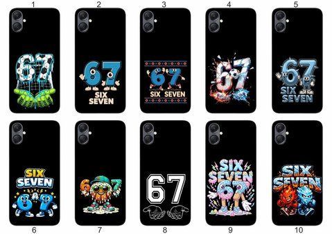 Силіконовий чохол 6-7 Шість Сім Six-Seven для Samsung A07 Galaxy A075F мемний дизайн &mdash; чохол з принтом для смартфона