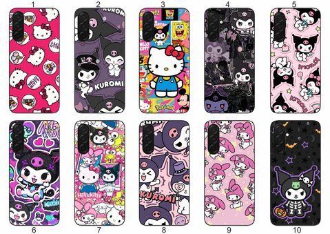 Силіконовий чохол Куромі Kuromi Hello Kitty для Samsung Galaxy A57 мила естетика з зухвалим акцентом &mdash; чохол з принтом для смартфона