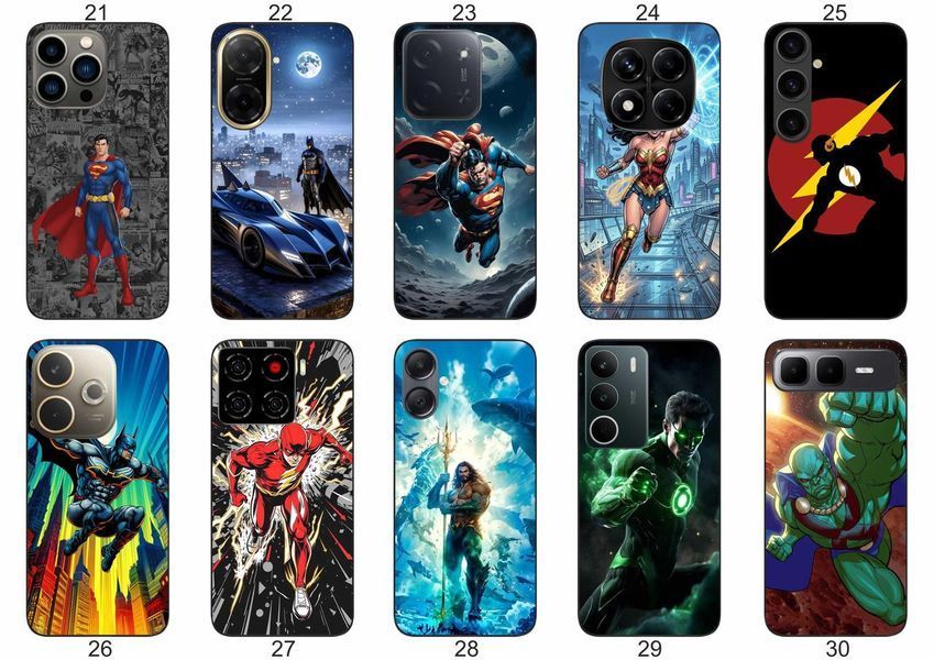 Силіконовий чохол DC Comics для Samsung Xiaomi iPhone Realme Vivo ZTE Oppo Motorola Nokia Tecno Infinix Poco &mdash; чохол з принтом для смартфона