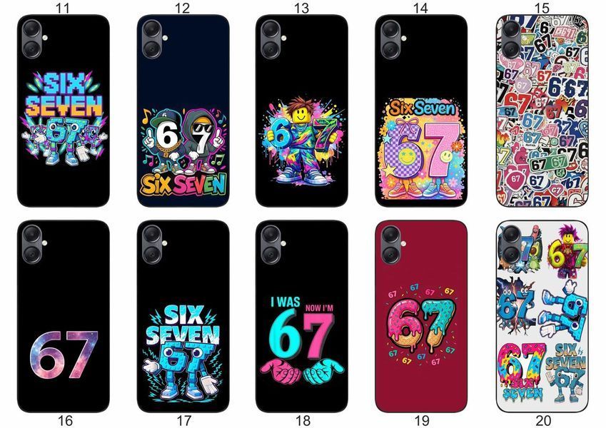 Силіконовий чохол 6-7 Шість Сім Six-Seven для Samsung A07 Galaxy A075F мемний дизайн &mdash; чохол з принтом для смартфона