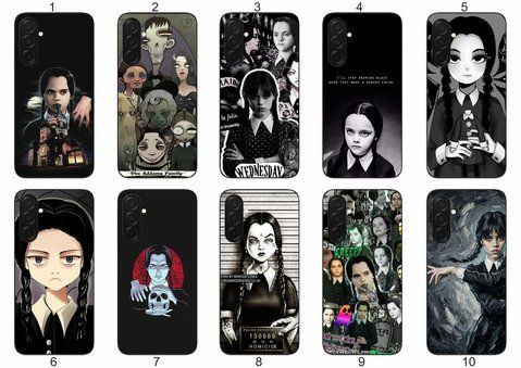 Силіконовий чохол Wednesday Addams Венздей для Samsung Galaxy A57 темна естетика та мінімалізм &mdash; чохол з принтом для смартфона