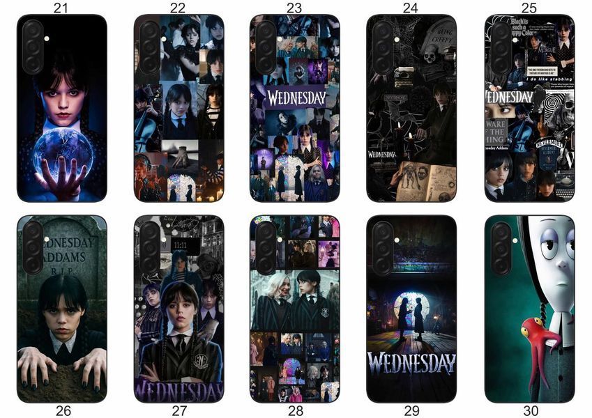 Силіконовий чохол Wednesday Addams Венздей для Samsung Galaxy A57 темна естетика та мінімалізм &mdash; чохол з принтом для смартфона