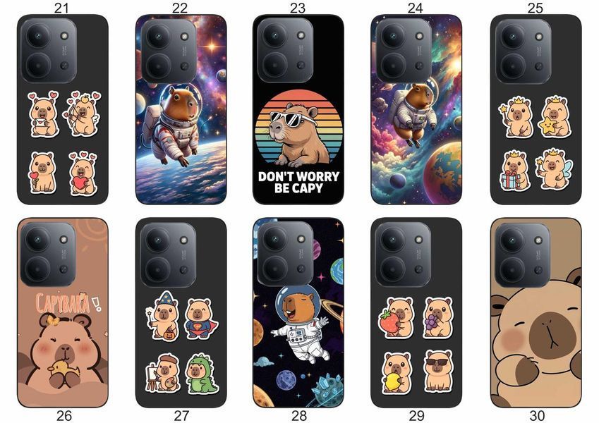 Силіконовий чохол Капібара для Xiaomi Poco C85 мила естетика &mdash; чохол з принтом для смартфона